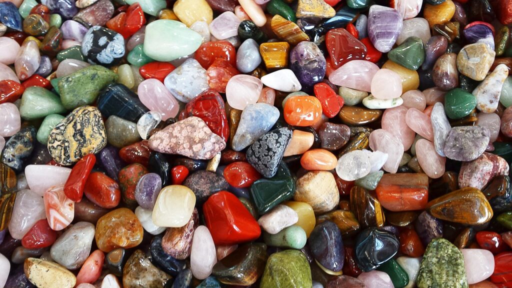 stones, multicoloured, deco